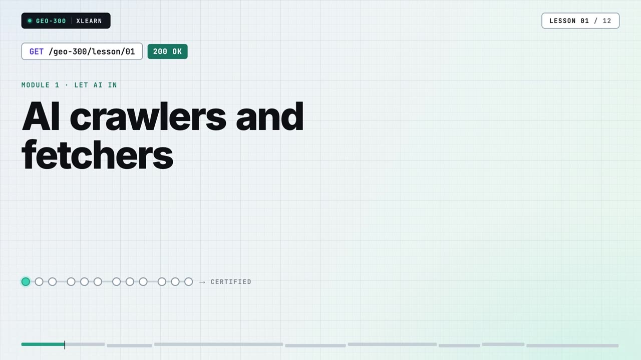 Technical GEO Engineer, lesson 1 title card